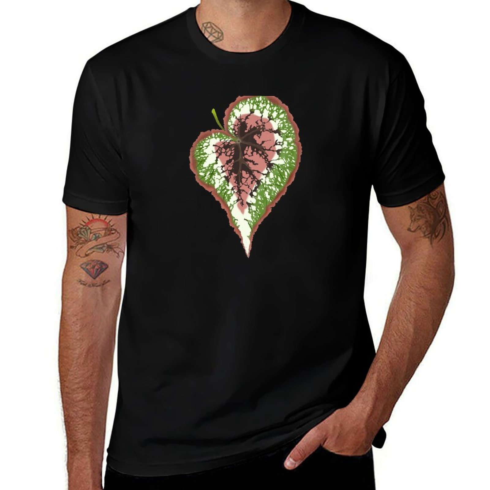 Begonia Rex - Begonia Rex Tişört Basit Sade Tasarım