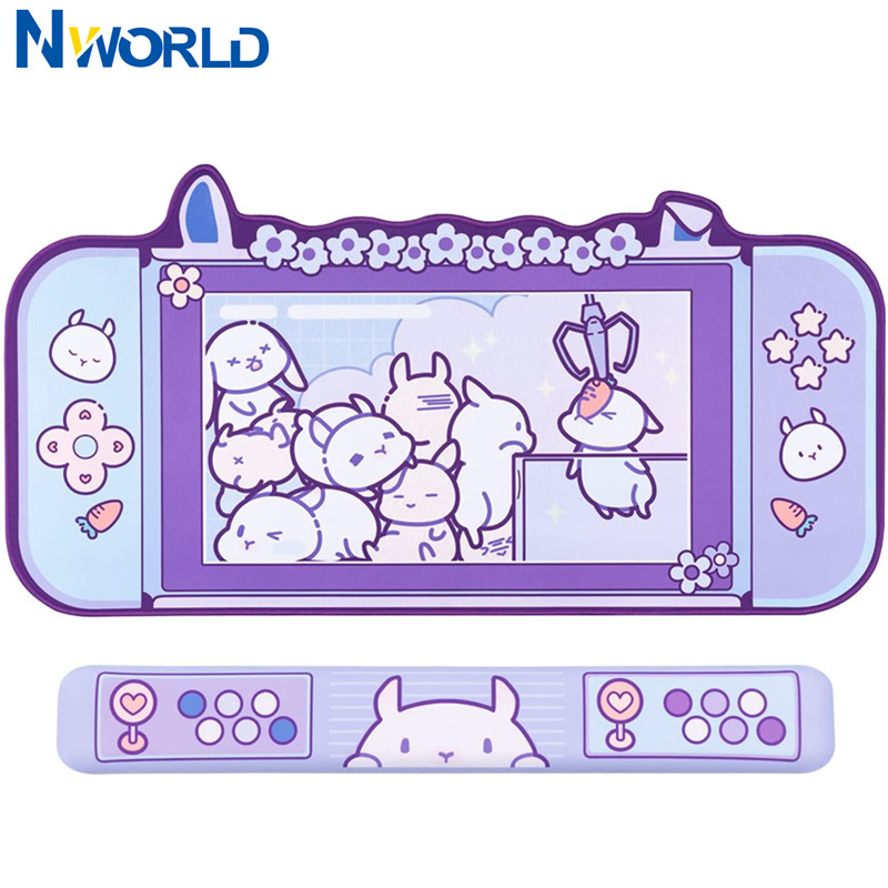 Tradescantia Purple - Büyük Kawaii oyun Mouse Pad sevimli