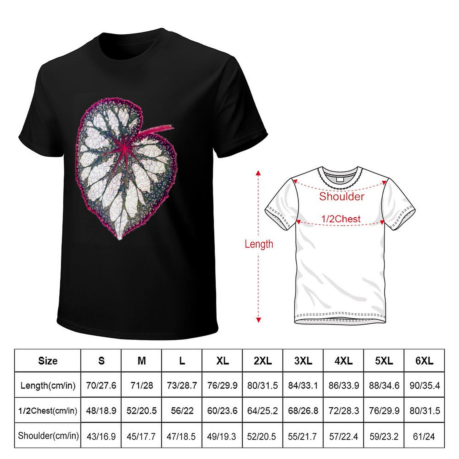 Begonia rex T-Shirt Yumuşak Es - Begonia Rex incelemesi ve fiyatı