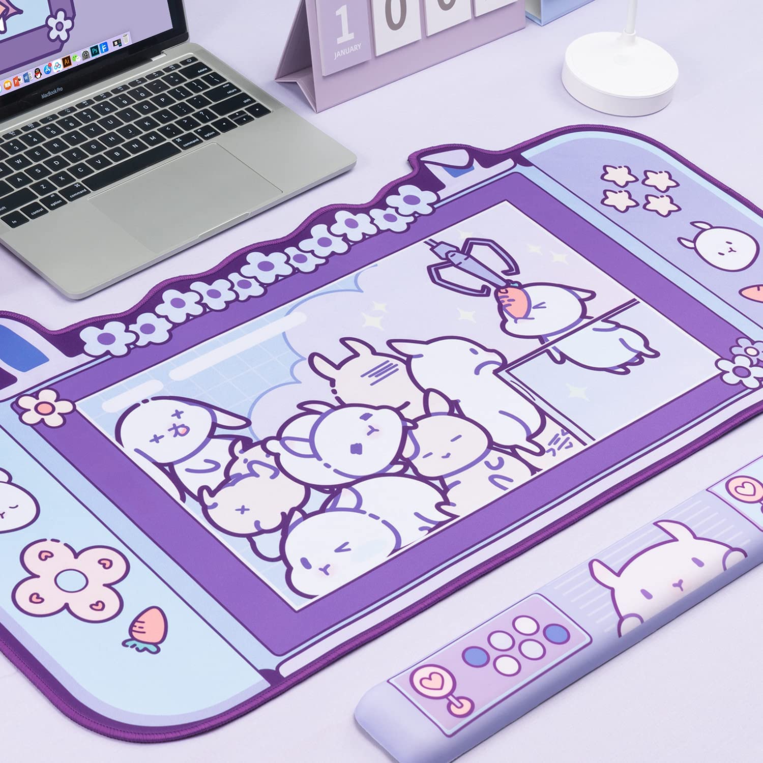 Büyük Kawaii oyun Mouse Pad se - Tradescantia Purple incelemesi ve fiyatı